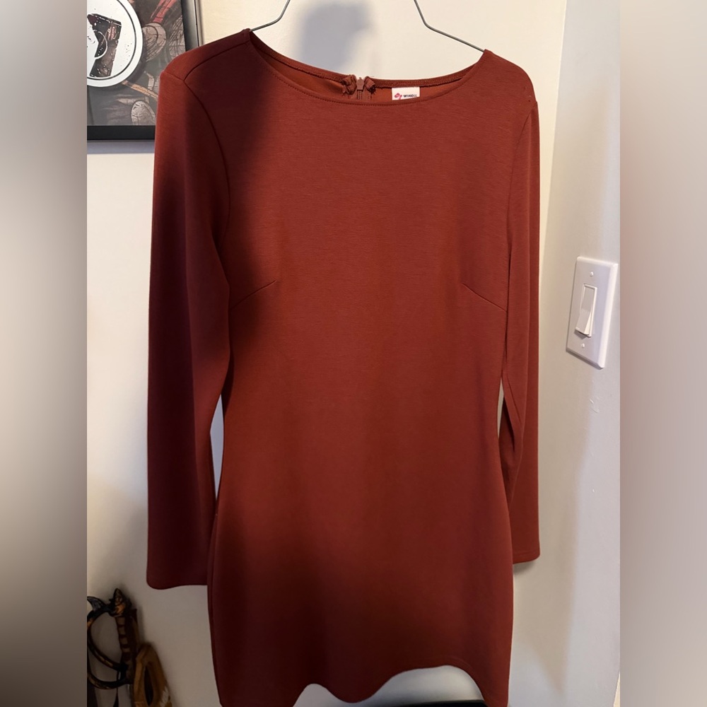 Elegant Rust Long Sleeve Top